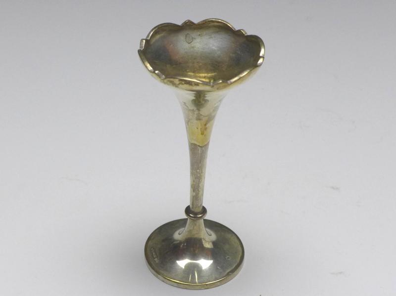 kleine Vase, WTB, Wilhelm Binder, Schwäbisch Gmünd, 800 Silber, H: 8 cm, 18 g