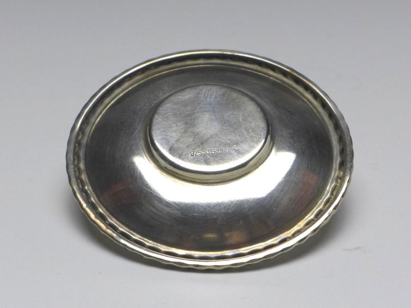 kleiner Teller, Gebr. Deyhl, Schwäbisch Gmünd, 925er Sterling Silber, D: 6,7 cm, 20 g