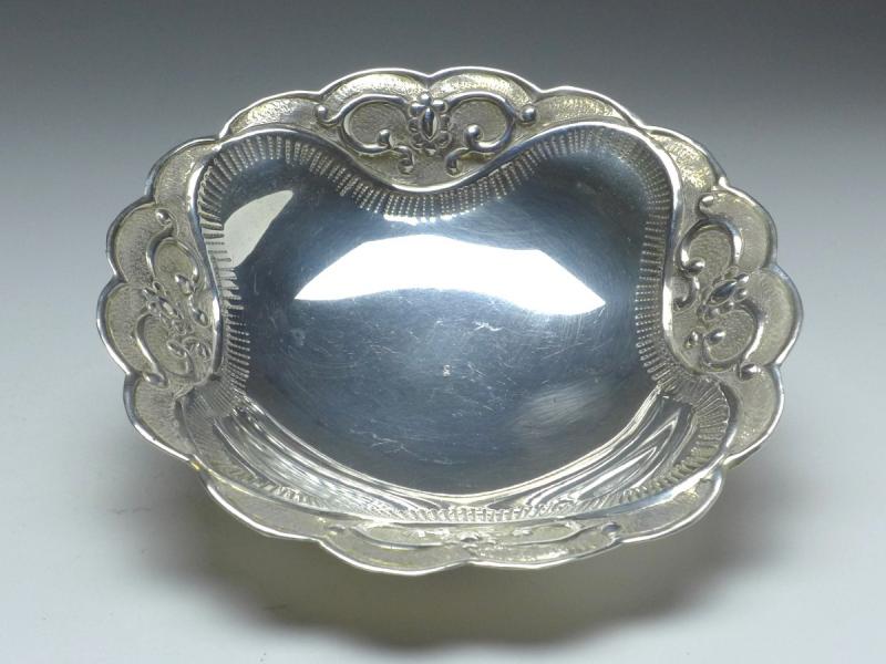Gebäckschale, Konfektschale, 925er Sterling Silber, D: 15,5 cm, 127 g