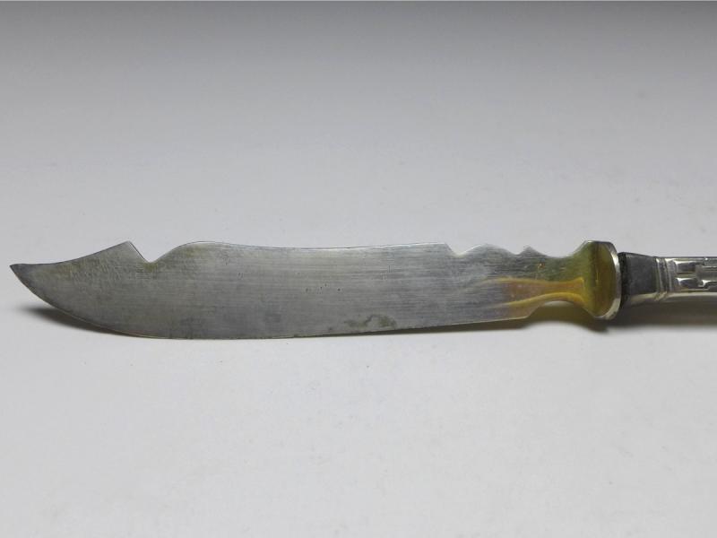 Obstbesteck 12-teilig, um 1900, Griffe Silber