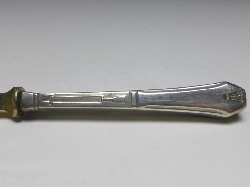 Obstbesteck 12-teilig, um 1900, Griffe Silber