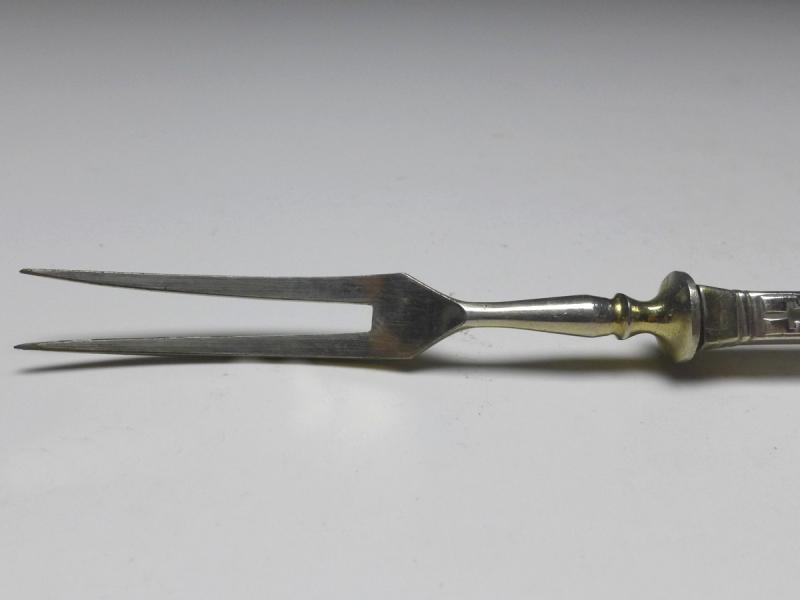 Obstbesteck 12-teilig, um 1900, Griffe Silber