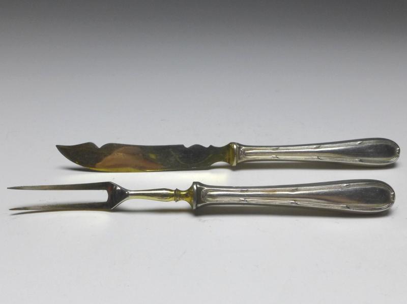 Obstbesteck 11-teilig, um 1900, Griffe 9 Lot | 562,5 Silber