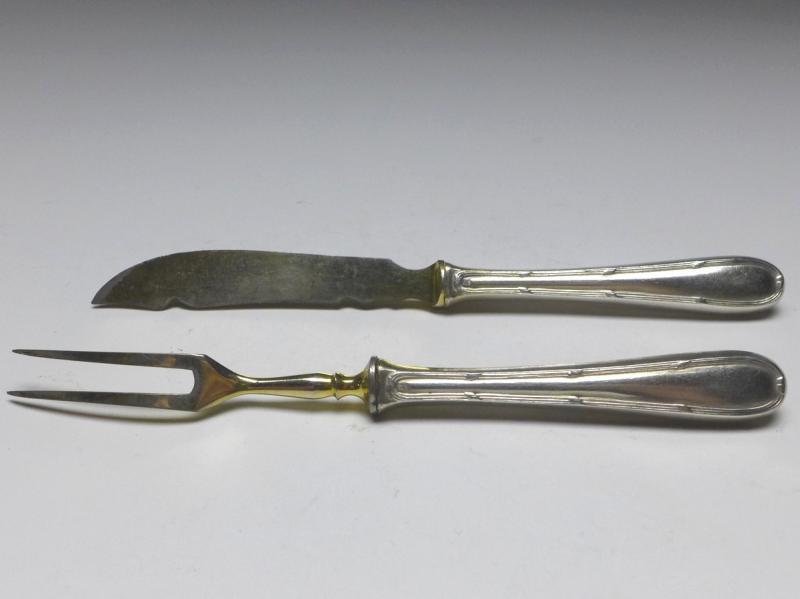 Obstbesteck 11-teilig, um 1900, Griffe 9 Lot | 562,5 Silber