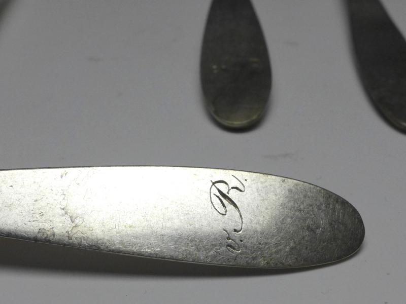 5x Löffel, Teelöffel, Kaffeelöffel, 13 Lot | 821,5er Silber, L: 15 cm