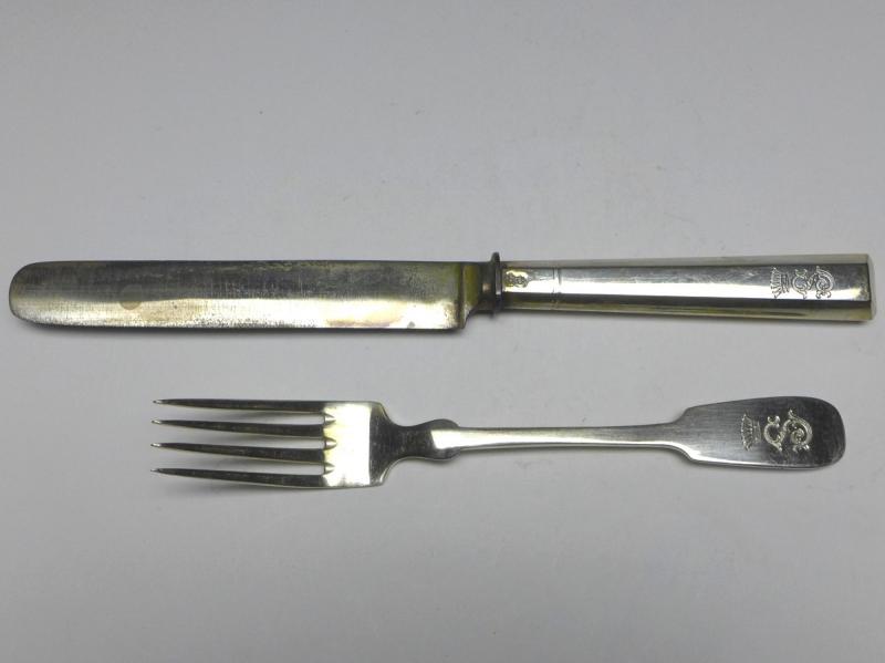 Besteck für 6 Personen, 12-teilig, Kirsch, Dresden, 800er Silber, 6x Gabel, 6x Messer