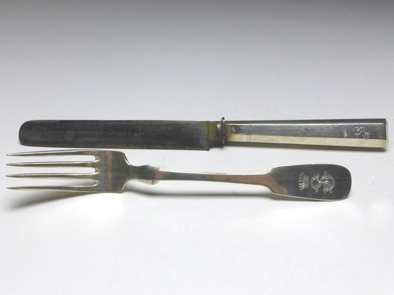 Besteck für 6 Personen, 12-teilig, Kirsch, Dresden, 800er Silber, 6x Gabel, 6x Messer