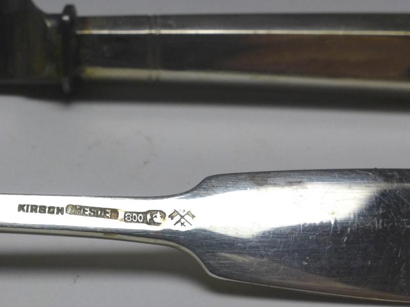 Besteck für 6 Personen, 12-teilig, Kirsch, Dresden, 800er Silber, 6x Gabel, 6x Messer