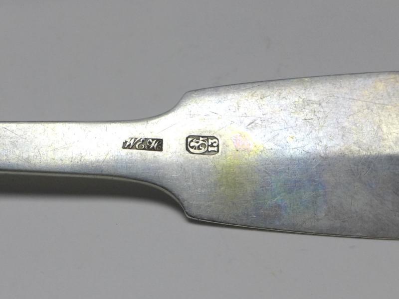 2x Suppenlöffel, Löffel, 19. Jh., 13 Lot | 812,5 Silber, L: 21 cm