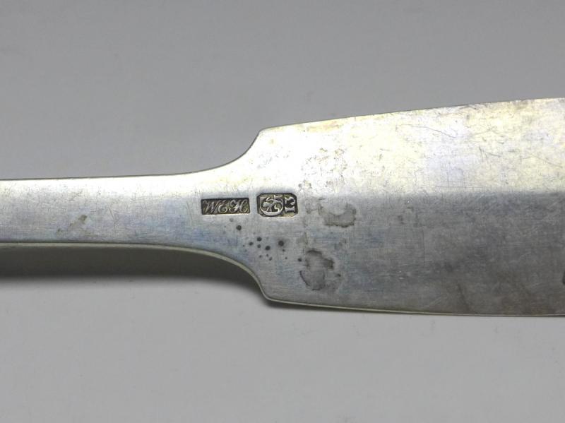 2x Suppenlöffel, Löffel, 19. Jh., 13 Lot | 812,5 Silber, L: 21 cm