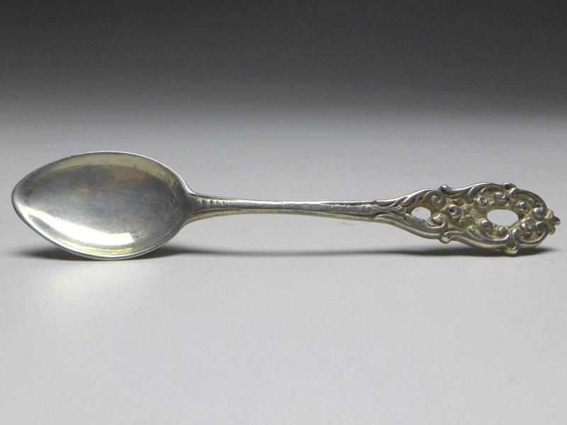 6x Mokkalöffel, 800er Silber, florales Dekor mit Durchbruch, L: 9 cm