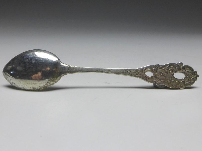 6x Mokkalöffel, 800er Silber, florales Dekor mit Durchbruch, L: 9 cm