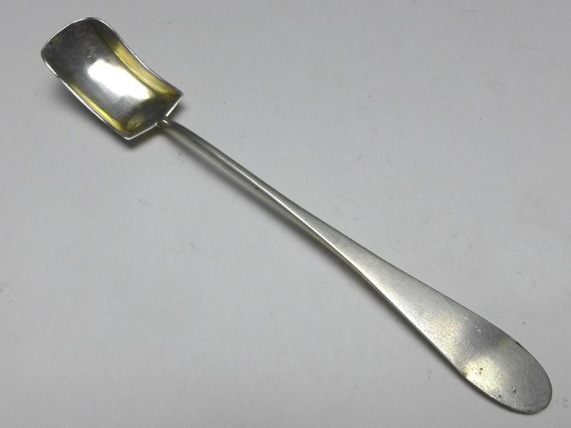 Löffel eckig, Gewürzlöffel, 12 Lot | 750er Silber, L: 11,8 cm