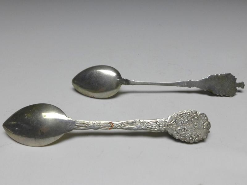 2x Mokkalöffel, 800er Silber, Berlin Bär, L: 10,5 cm