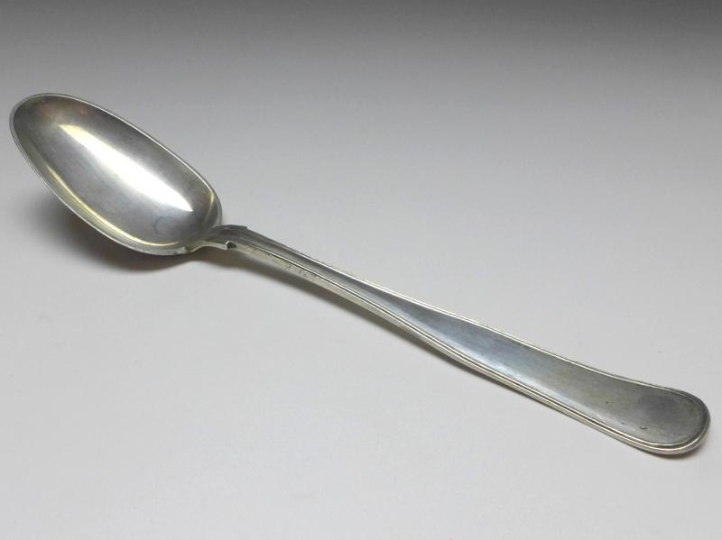 1x Suppenlöffel, Löffel, 826er Silber, Stadtmarke Kopenhagen 1852, Beschauzeichen Peter Reimer Hinnerup, L: 21,5 cm