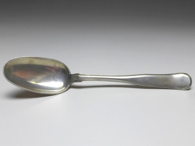 1x Suppenlöffel, Löffel, 826er Silber, Stadtmarke Kopenhagen 1852, Beschauzeichen Peter Reimer Hinnerup, L: 21,5 cm