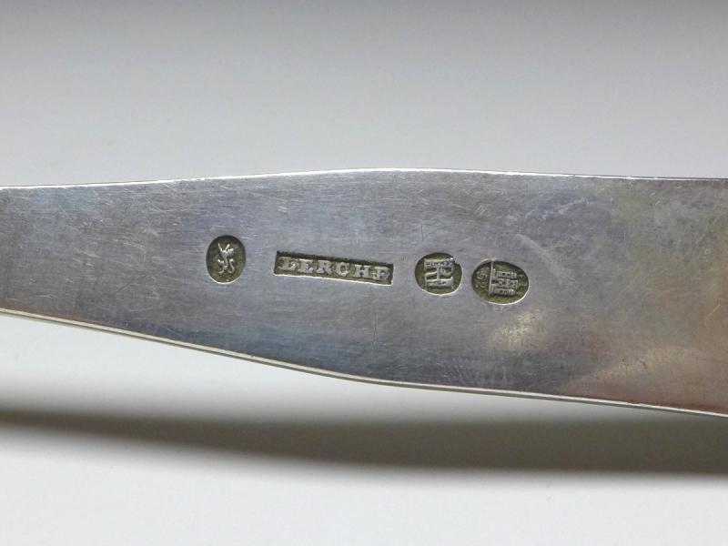 1x Suppenlöffel, Löffel, 826er Silber, Stadtmarke Kopenhagen 1852, Beschauzeichen Peter Reimer Hinnerup, L: 21,5 cm