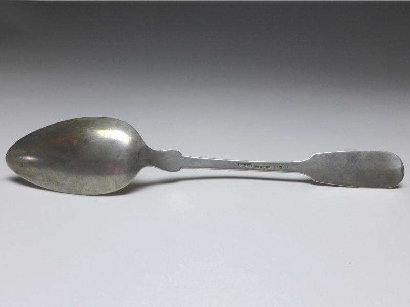 1x Suppenlöffel, Löffel, 19. Jh., 800er Silber, Carl Heintze, L: 22 cm