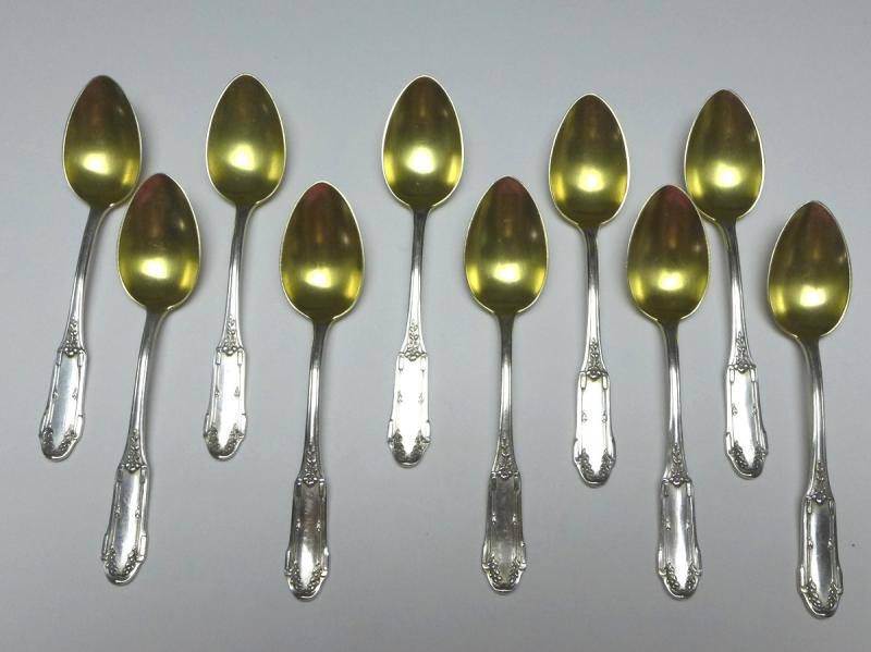 10x Mokkalöffel, Löffel, Koch und Bergfeld, 800er Silber, L: 10,5 cm