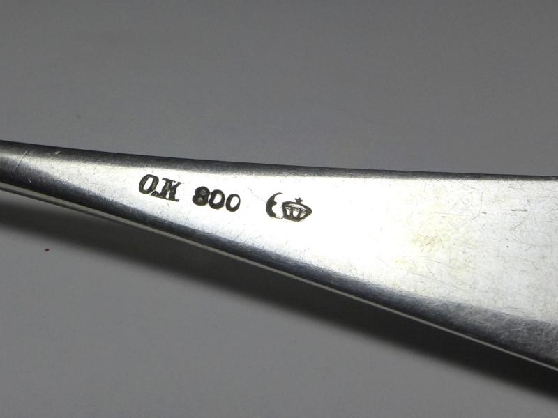 5x Löffel, Kaffeelöffel, Teelöffel, 800er Silber, O. K., L: 15 cm