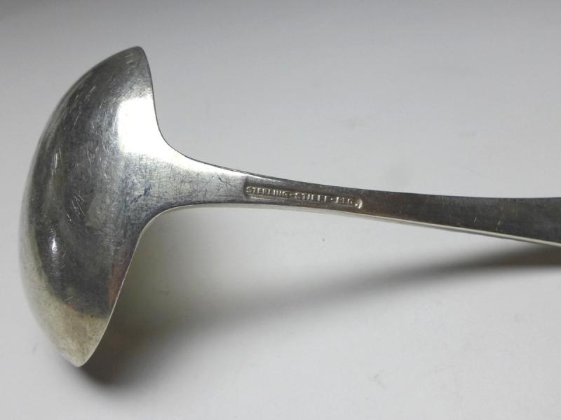 Kelle, Saucenkelle, Dekor Repoussé, 925er Sterling Silber, Stieff, USA, L: 16 cm
