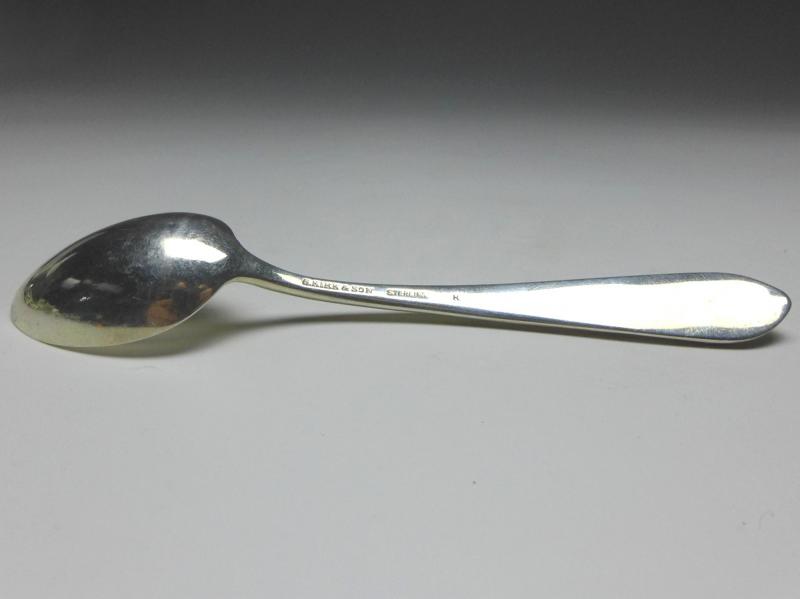 4x Teelöffel, Kaffeelöffel, Löffel, Dekor Rosen, 925er Sterling Silber, S. Kirk & Son, USA, L: 15 cm