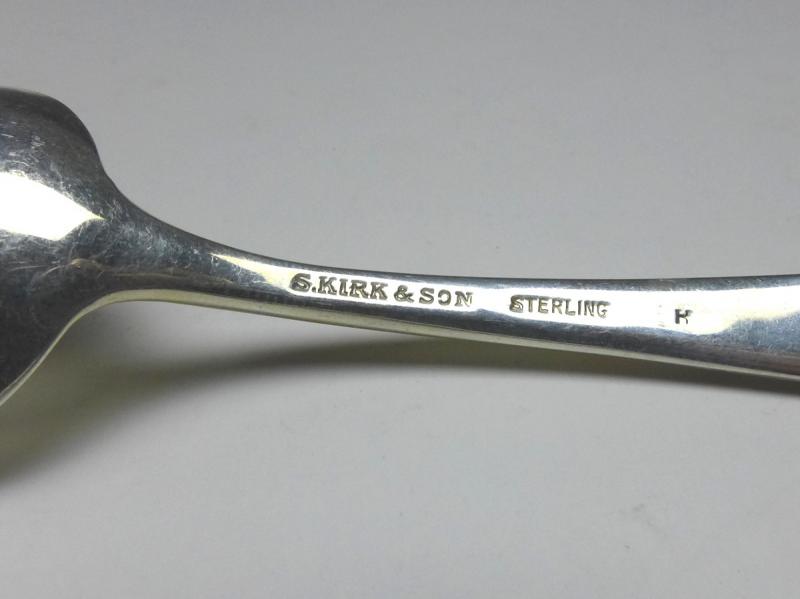 4x Teelöffel, Kaffeelöffel, Löffel, Dekor Rosen, 925er Sterling Silber, S. Kirk & Son, USA, L: 15 cm
