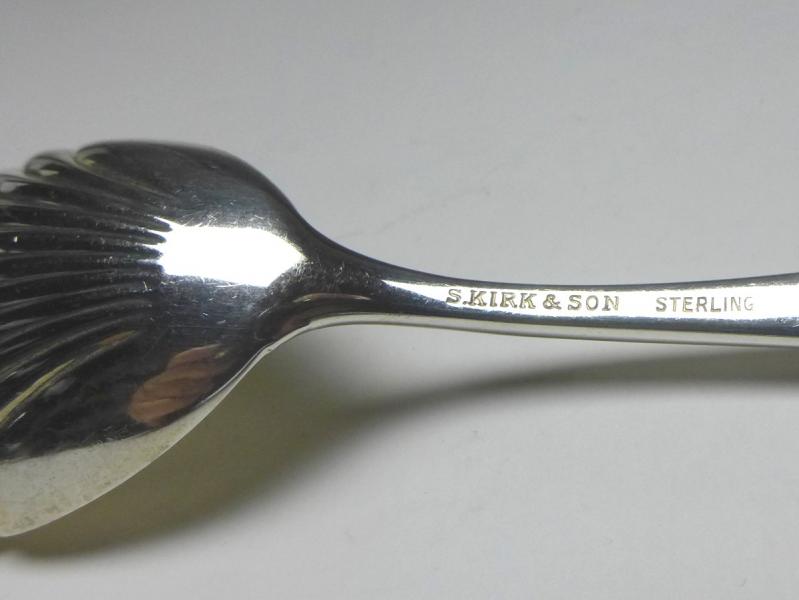 Zuckerlöffel, Löffel, Dekor Rosen, 925er Sterling Silber, S. Kirk & Son, USA, L: 16 cm