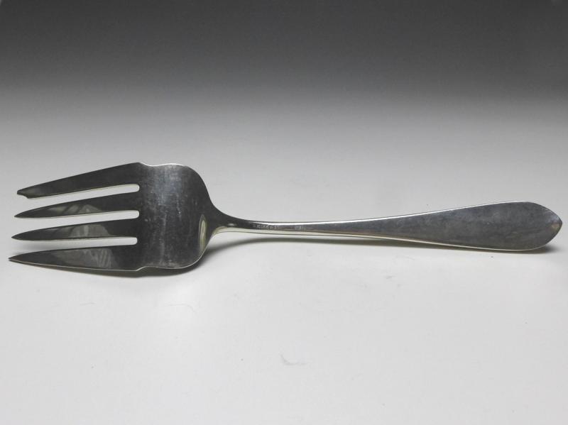 Vorlegegabel, Gabel, Dekor Rosen, 925er Sterling Silber, S. Kirk & Son, USA, L: 22 cm