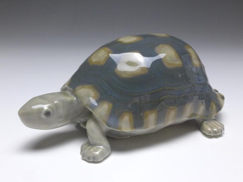 Figur Schildkröte, Royal Copenhagen, um 1923-34, Modell 552, L: 15 cm