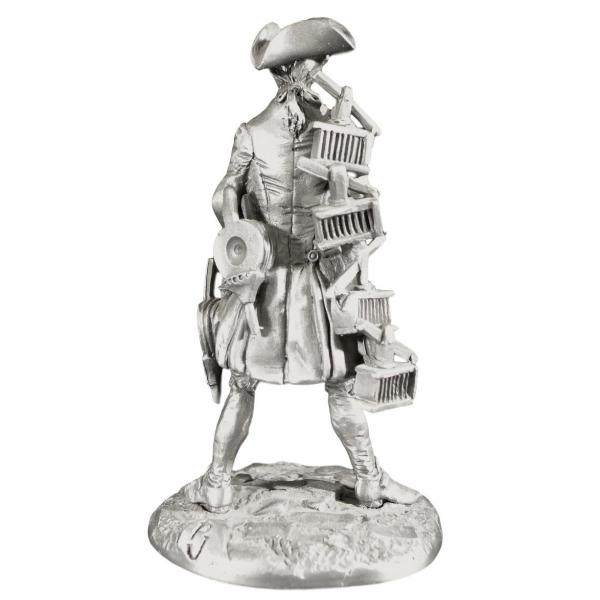 Zinnfigur Der Mausefallenhändler - Mausefallen, Blasbälge, H: 10,5 cm