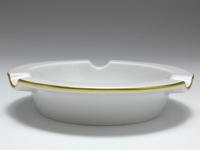 Ascher, Meissen, Blumenbukett mit Rose, Aquatinta schieferblau, D: 12 cm