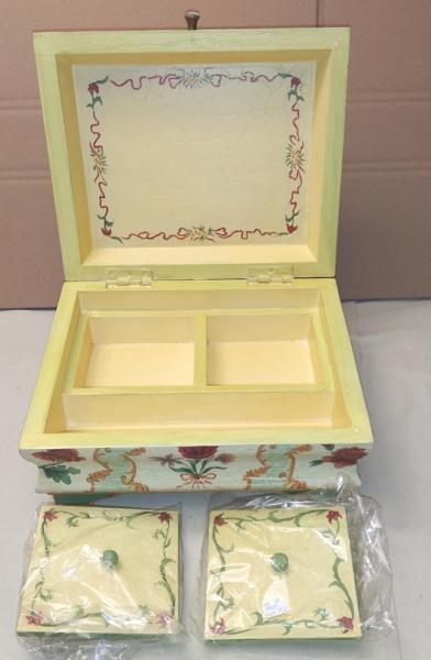 Schatulle, Dose, chinesische Motive, 13 x 29,5 x 24 cm