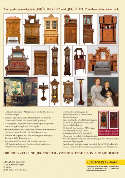 Rainer Haaff Buch GRÜNDERZEIT und JUGENDSTIL, Möbel und Wohnkulturen im Deutschen Kaiserreich