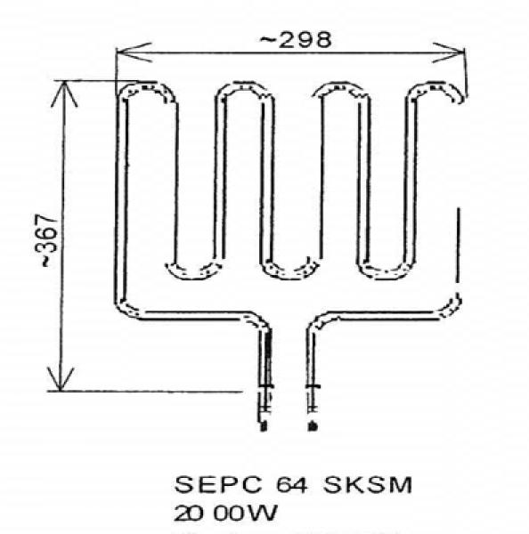 Heizstabsatz für 6 kW SKSM Knüllwald helo Saunatec