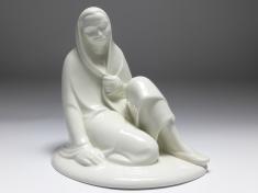 Figur sitzendes Mädchen, Ernst Barlach, Schwarzburger Werkstätten, H: 24 cm