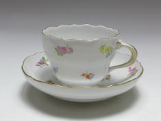 Kaffeetasse, Meissen, bunte Streublumen