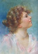 Gemälde Junge Frau, Damenportrait