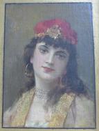 Gemälde Portrait orientalische Tänzerin, um 1900