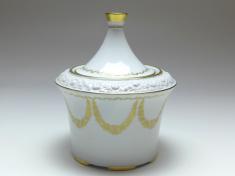 Deckeldose, Baensch, Lettin, um 1927-30, Golddekor