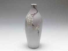 Vase, Blumenvase, Bing & Grondahl, Unterglasur Blütenzweig