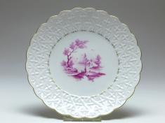 Wandteller, Meissen, Tischchenmuster