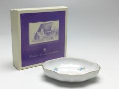 Schälchen, Höchst, Blumenmalerei Vergißmeinnicht, L: 11,5 cm