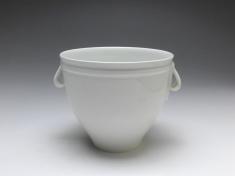 Blumentopf, Übertopf, KPM Berlin, weiß glasiert, H: 11,5 cm