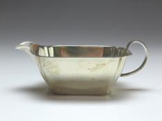 Gießer, Sauciere mit Henkel, Wilkens Bremen, 830er Silber, B: 13 cm, 92 g