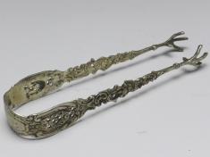 große Zuckerzange, 800er Silber, L: 13 cm, 36 g