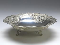 Gebäckschale, Konfektschale, 925er Sterling Silber, D: 15,5 cm, 127 g