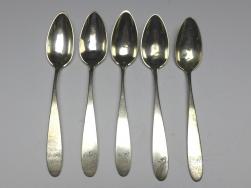 5x Löffel, Teelöffel, Kaffeelöffel, 13 Lot | 821,5er Silber, L: 15 cm