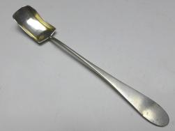 Löffel eckig, Gewürzlöffel, 12 Lot | 750er Silber, L: 11,8 cm