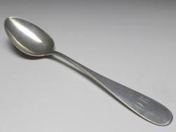 1x Suppenlöffel, Löffel, 19. Jh., 800er Silber, F. Breuer, L: 21,5 cm